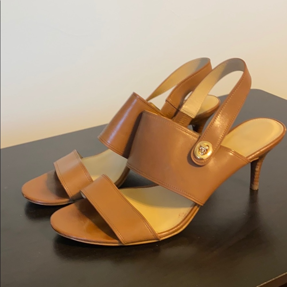 Coach sandal style pumps
